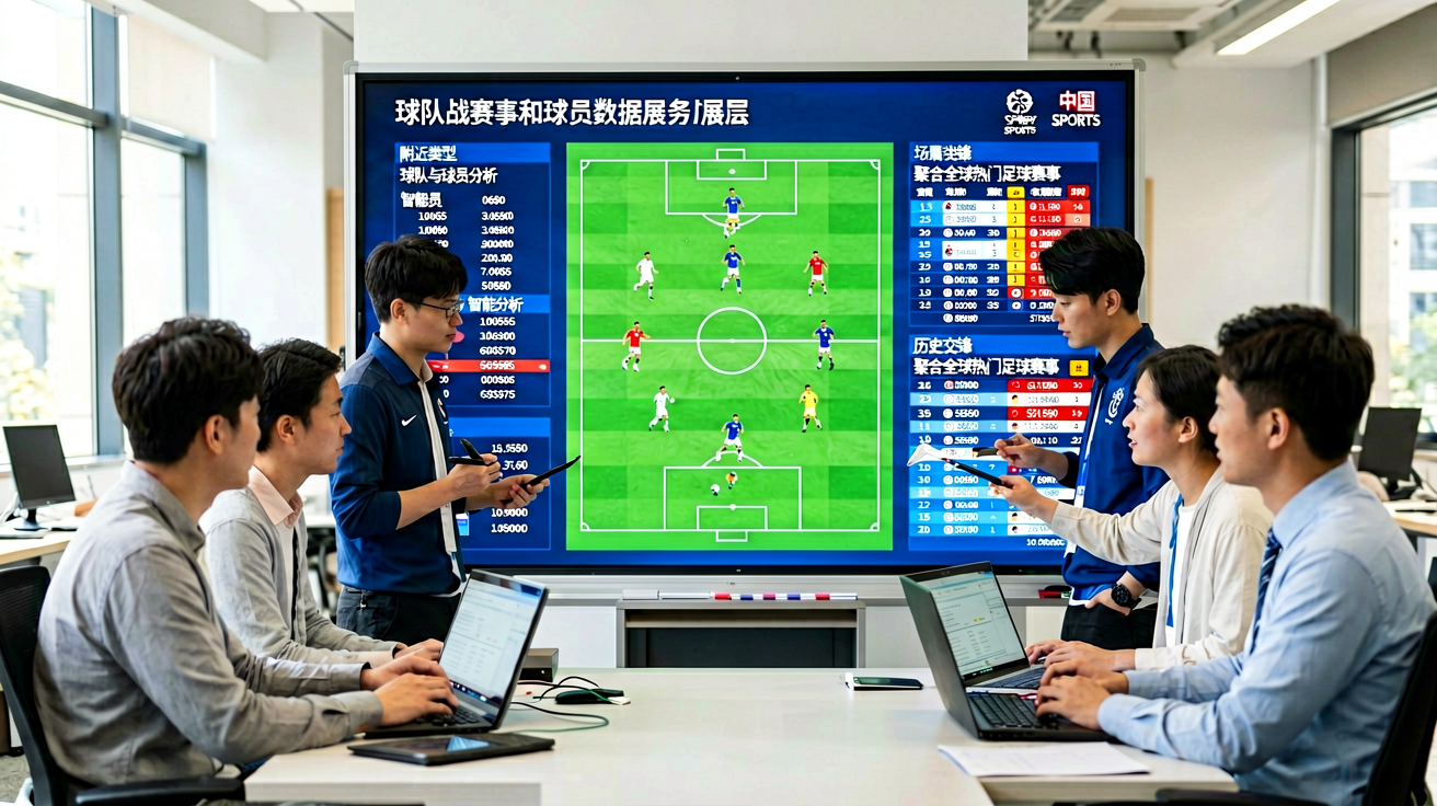 球队战术分析板和球员数据展示